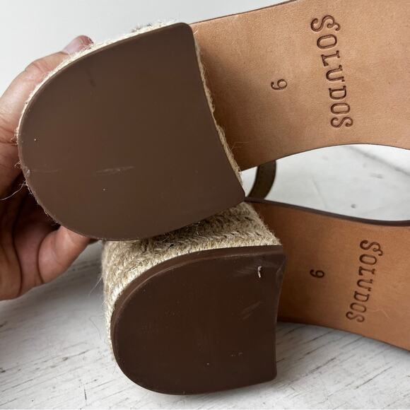 Soludos Capri Blush Espadrille block heel sandal size 9 - Picture 11 of 13